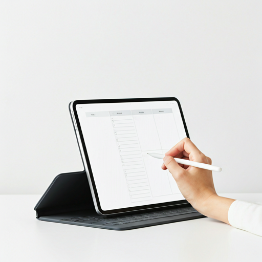 Planner used on an iPad with apple pencil