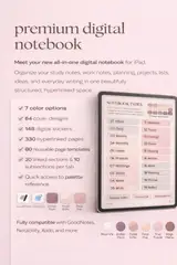 Digital notebook hero listing image for iPad and GoodNotes.