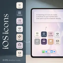 Additional digital notebook feature preview for the product listing.