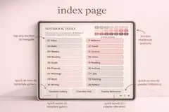 Notebook index and linked navigation preview.