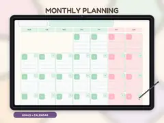 Monthly planning preview from the modern free planner.