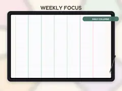 Weekly workflow preview from the modern free planner.