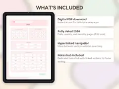 What’s included overview for the 2026 Free Modern Planner.