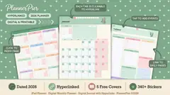 Hyperlink dashboard view for the 2026 kawaii cat planner.