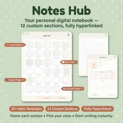 Notes hub and writing spaces from the planner.