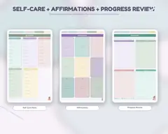 Self-care, affirmations, and supportive reflection pages.