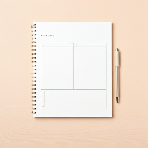Elegant daily planner layout with minimal typography and plenty of white space